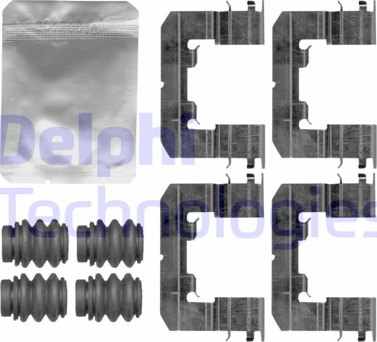 Delphi LX0766 - Комплектующие для колодок дискового тормоза autosila-amz.com