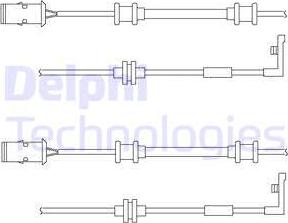 Delphi LZ0152 - Сигнализатор, износ тормозных колодок autosila-amz.com