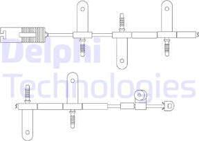 Delphi LZ0164 - Сигнализатор, износ тормозных колодок autosila-amz.com