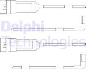 Delphi LZ0114 - Сигнализатор, износ тормозных колодок autosila-amz.com