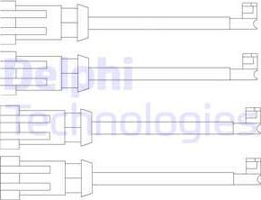 Delphi LZ0189 - Сигнализатор, износ тормозных колодок autosila-amz.com