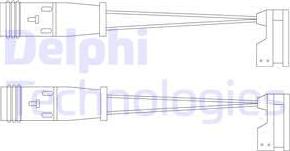 Delphi LZ0185 - Сигнализатор, износ тормозных колодок autosila-amz.com