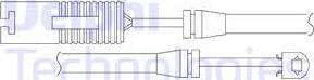 Delphi LZ0139 - Сигнализатор, износ тормозных колодок autosila-amz.com