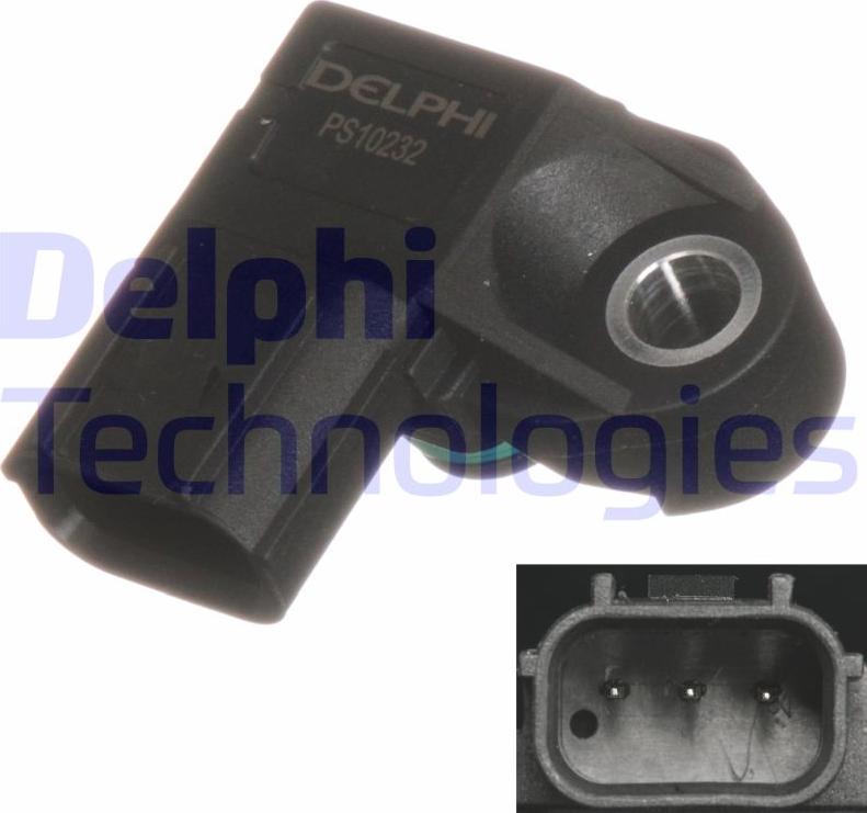 Delphi PS10232-12B1 - Датчик, давление во впускной трубе autosila-amz.com