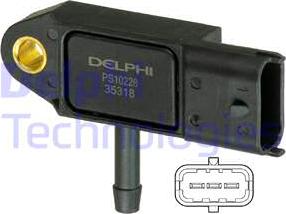Delphi PS10228 - Датчик, давление во впускной трубе autosila-amz.com