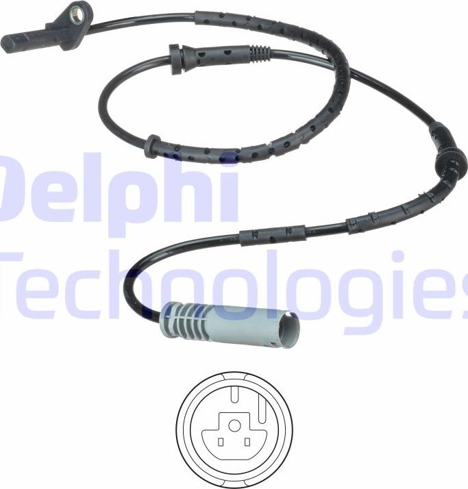 Delphi SS20548 - Датчик ABS, частота вращения колеса autosila-amz.com