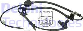 Delphi SS20509 - Датчик ABS, частота вращения колеса autosila-amz.com