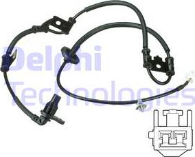 Delphi SS20510 - Датчик ABS, частота вращения колеса autosila-amz.com