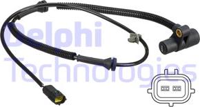 Delphi SS20518 - Датчик ABS, частота вращения колеса autosila-amz.com