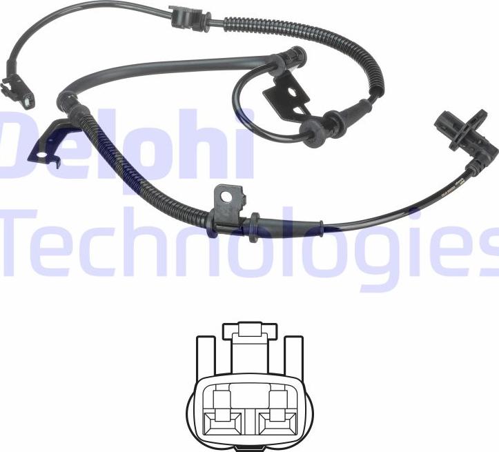 Delphi SS20536 - Датчик ABS, частота вращения колеса autosila-amz.com