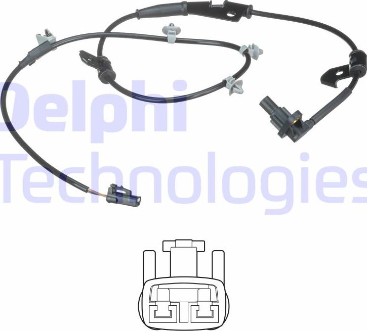 Delphi SS20531 - Датчик ABS, частота вращения колеса autosila-amz.com