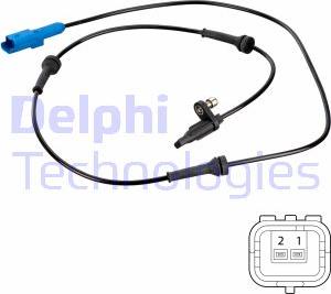 Delphi SS20674 - Датчик ABS, частота вращения колеса autosila-amz.com