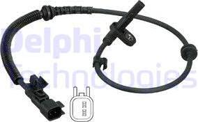 Delphi SS20362 - Датчик ABS, частота вращения колеса autosila-amz.com