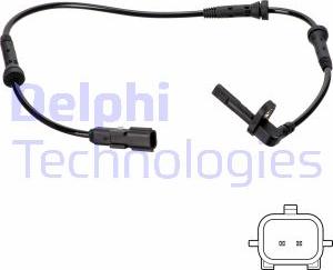 Delphi SS20750 - Датчик ABS, частота вращения колеса autosila-amz.com