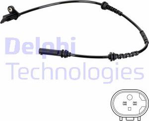 Delphi SS20762 - Датчик ABS, частота вращения колеса autosila-amz.com