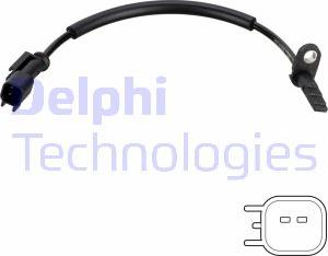 Delphi SS20779 - Датчик ABS, частота вращения колеса autosila-amz.com