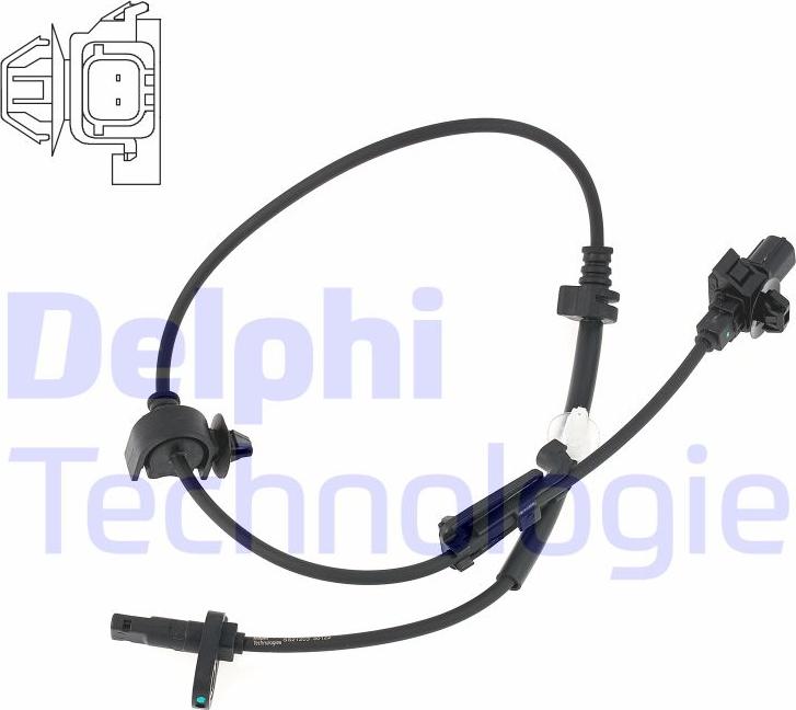 Delphi SS21203-12B1 - Датчик ABS, частота вращения колеса autosila-amz.com