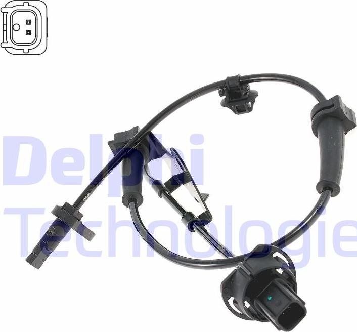 Delphi SS21226-12B1 - Датчик ABS, частота вращения колеса autosila-amz.com