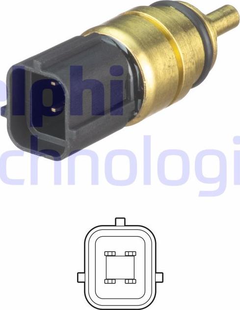 Delphi TS10528 - Coolant temperature sensor (number of pins: 4, black) fits: CHEVROLET AVEO / KALOS, MATIZ, SPARK DAE autosila-amz.com