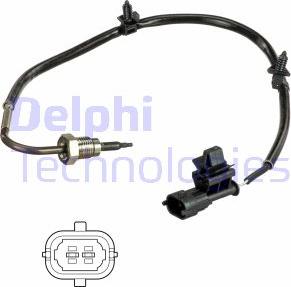 Delphi TS30142 - Датчик, температура выхлопных газов autosila-amz.com