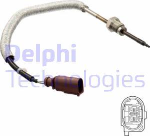 Delphi TS30162 - Датчик, температура выхлопных газов autosila-amz.com