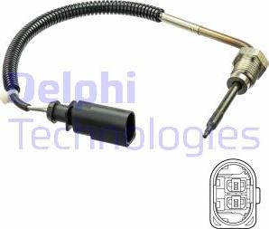 Delphi TS30209 - Датчик, температура выхлопных газов autosila-amz.com