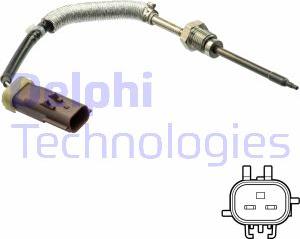 Delphi TS30229 - Датчик, температура выхлопных газов autosila-amz.com