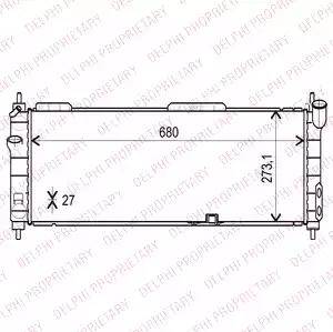 Delphi TSP0524002 - Радиатор, охлаждение двигателя autosila-amz.com