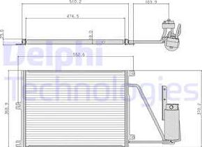 Delphi TSP0225105 - Конденсатор кондиционера autosila-amz.com