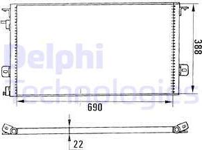 Delphi TSP0225135 - Конденсатор кондиционера autosila-amz.com