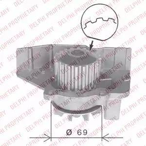 Delphi WP1601 - Водяной насос autosila-amz.com