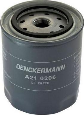 Denckermann A210206 - Масляный фильтр autosila-amz.com
