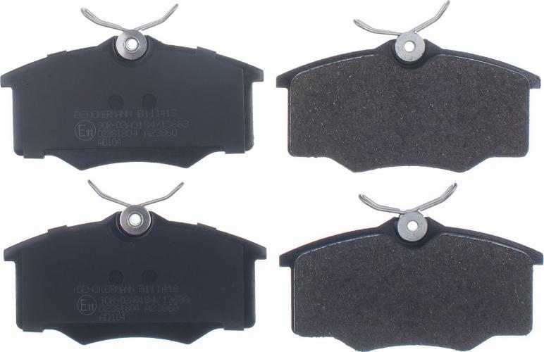 Denckermann B111418 - Тормозные колодки, дисковые, комплект autosila-amz.com