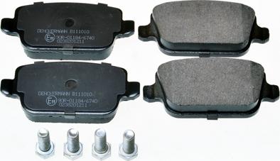 Denckermann B111010 - Тормозные колодки, дисковые, комплект autosila-amz.com