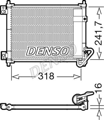 Denso DCN99055 - Конденсатор кондиционера autosila-amz.com