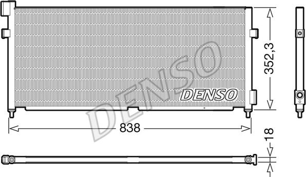 Denso DCN99052 - Конденсатор кондиционера autosila-amz.com