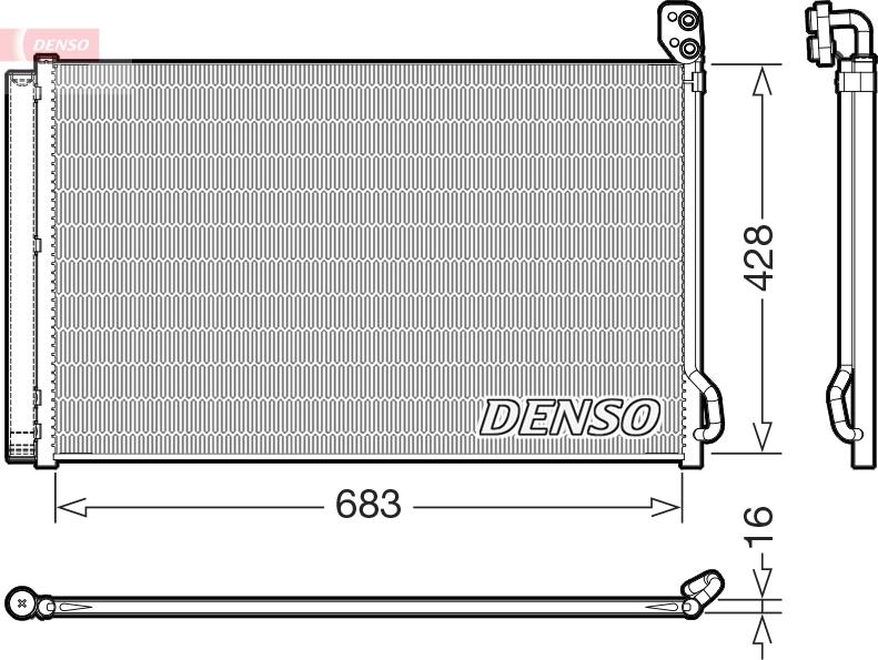 Denso DCN99083 - Конденсатор кондиционера autosila-amz.com