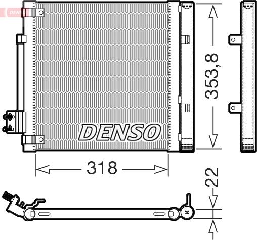 Denso DCN99082 - Конденсатор кондиционера autosila-amz.com
