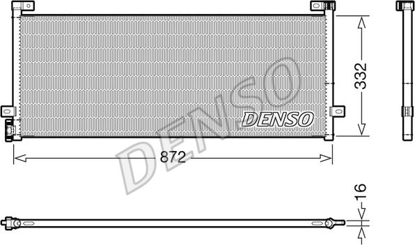 Denso DCN99072 - Конденсатор кондиционера autosila-amz.com