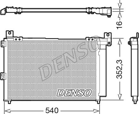 Denso DCN44014 - Конденсатор кондиционера autosila-amz.com