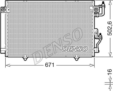 Denso DCN45008 - Конденсатор кондиционера autosila-amz.com