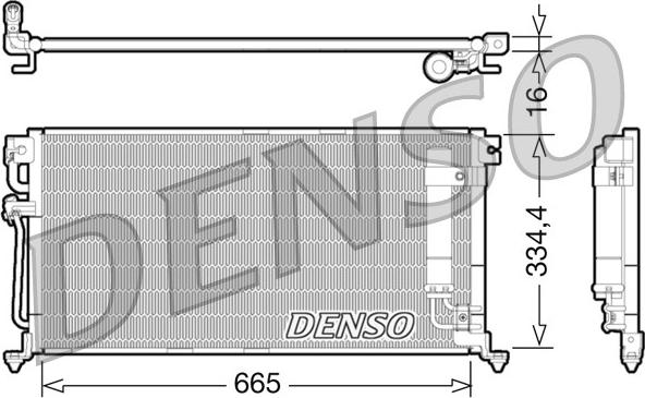 Denso DCN45003 - Конденсатор кондиционера autosila-amz.com
