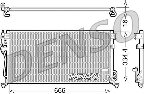 Denso DCN45002 - Конденсатор кондиционера autosila-amz.com
