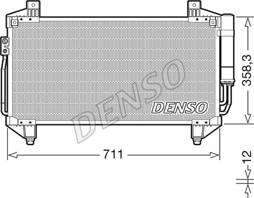 Denso DCN45011 - Конденсатор кондиционера autosila-amz.com