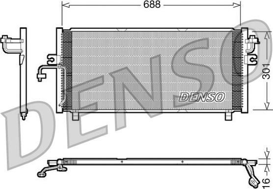 Denso DCN46004 - Конденсатор кондиционера autosila-amz.com