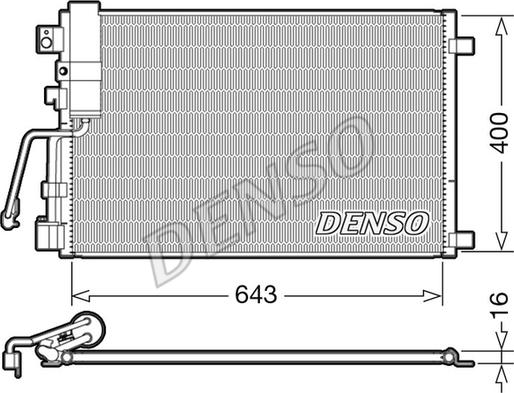 Denso DCN46008 - Конденсатор кондиционера autosila-amz.com