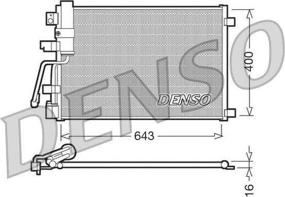 Denso DCN46003 - Конденсатор кондиционера autosila-amz.com
