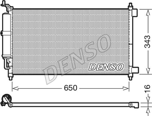 Denso DCN46007 - Конденсатор кондиционера autosila-amz.com