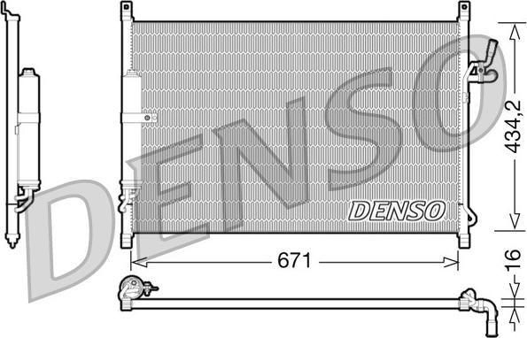 Denso DCN46015 - Конденсатор кондиционера autosila-amz.com