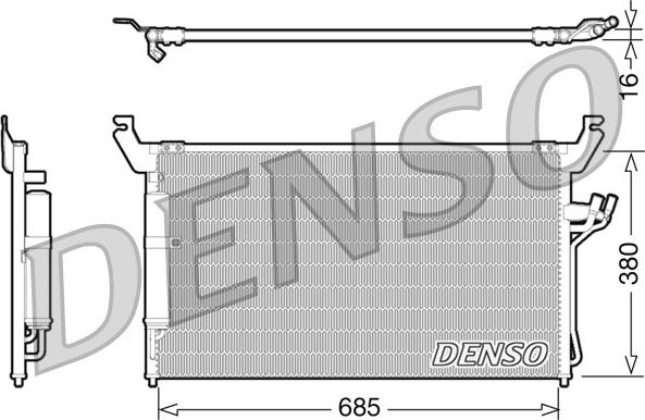 Denso DCN46013 - Конденсатор кондиционера autosila-amz.com